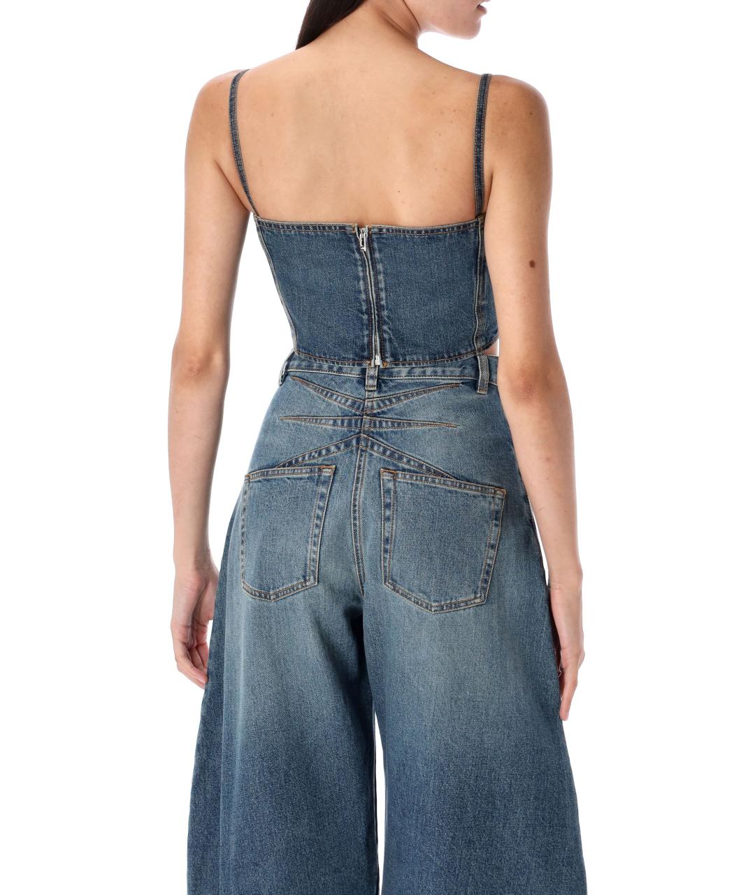 ALAIA Синяя хлопковая майка, фото 3