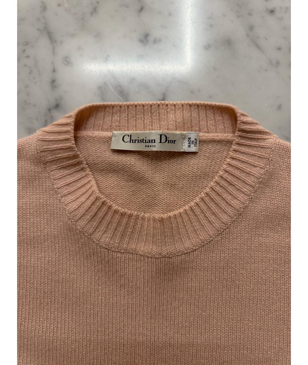 CHRISTIAN DIOR Розовый кашемировый джемпер / свитер, фото 2