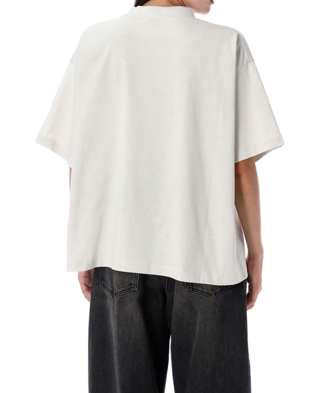 BALENCIAGA Белая хлопковая футболка, фото 3