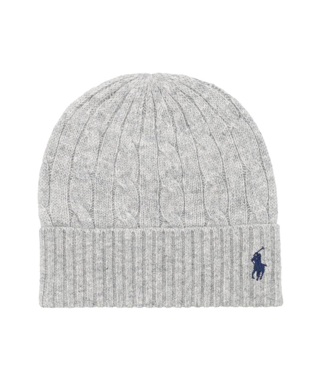 POLO RALPH LAUREN Серая шерстяная шапка, фото 1