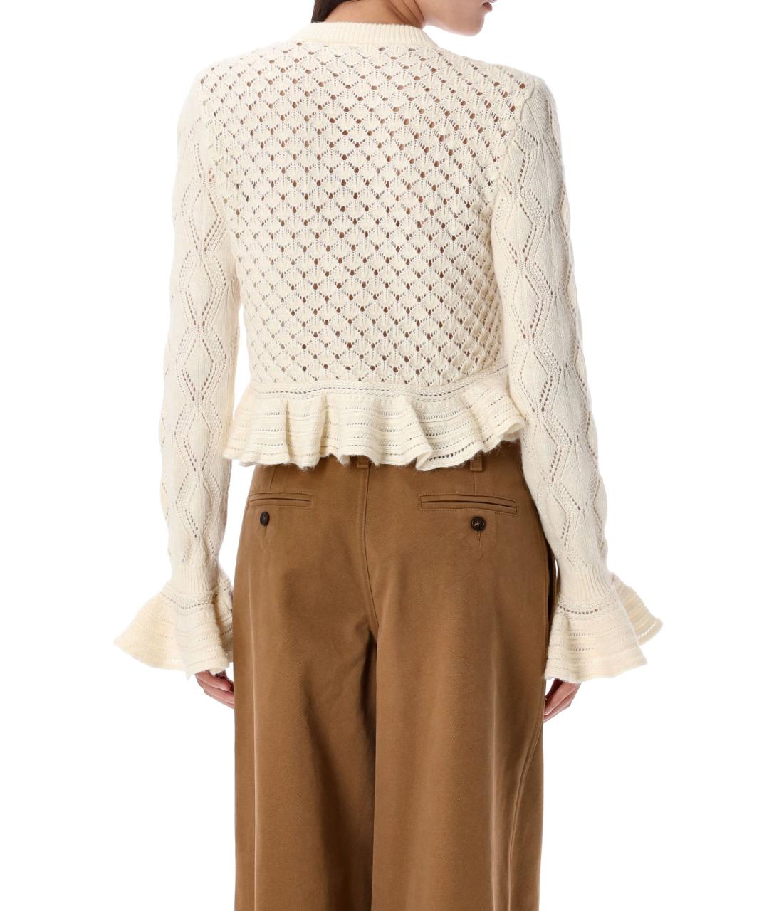 CHLOE Бежевый хлопковый кардиган, фото 3