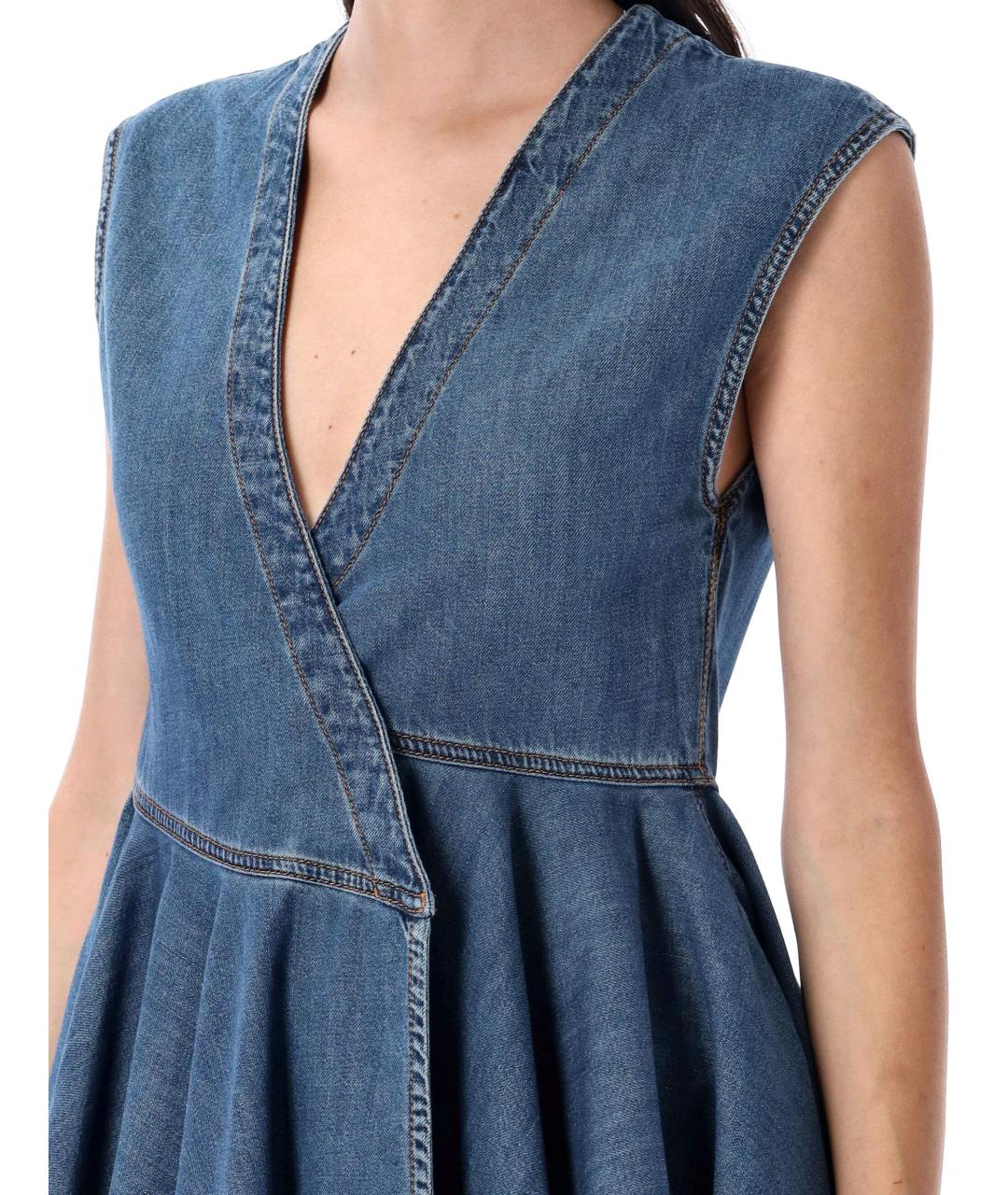 ALAIA Синее хлопковое платье, фото 4