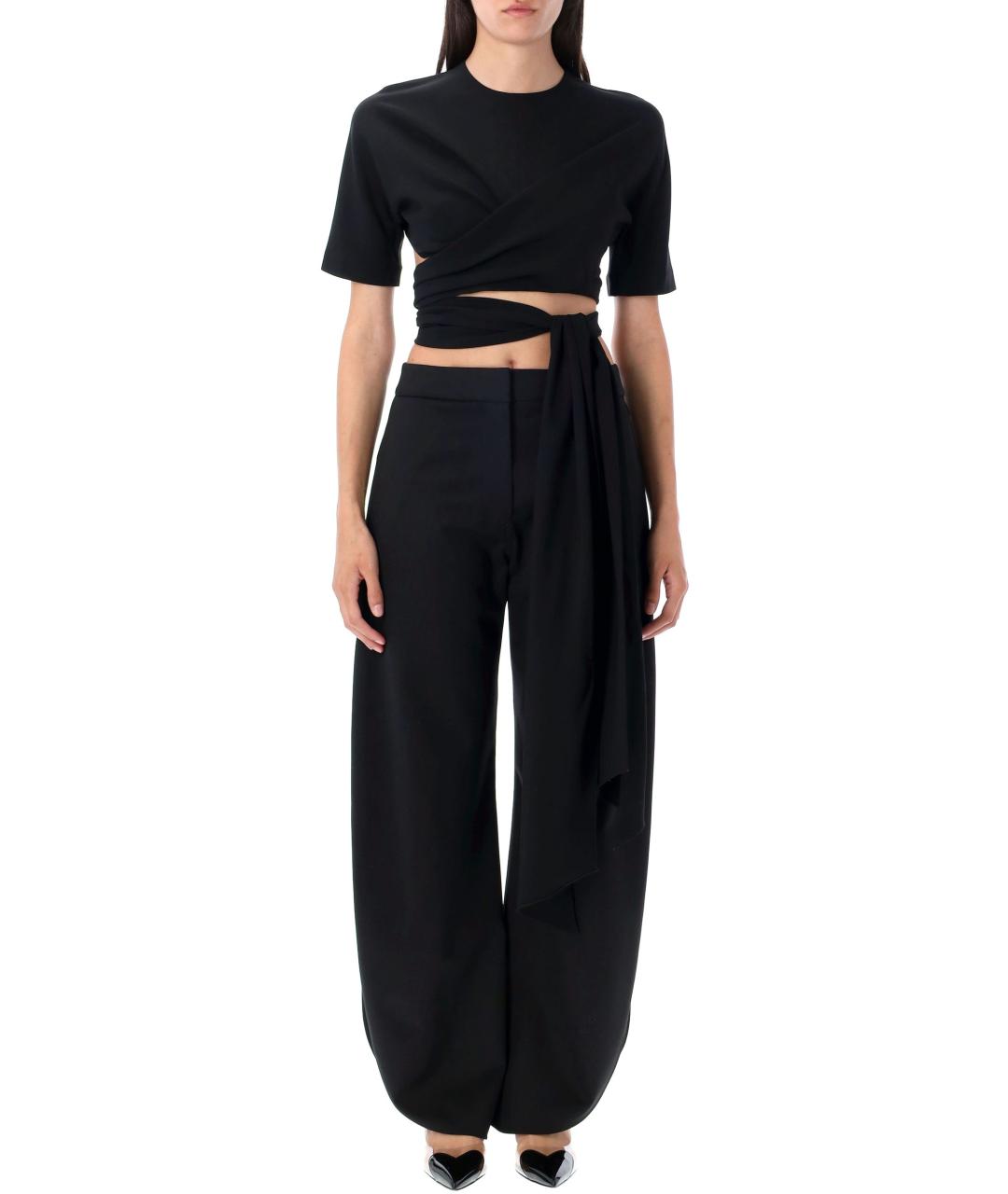 ALAIA Черная ацетатная футболка, фото 2