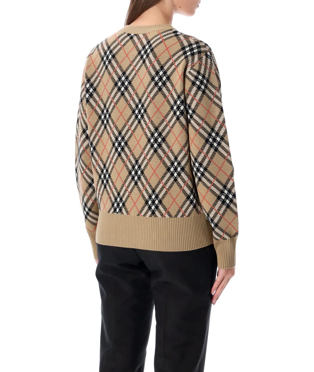 BURBERRY Бежевый шерстяной джемпер / свитер, фото 3