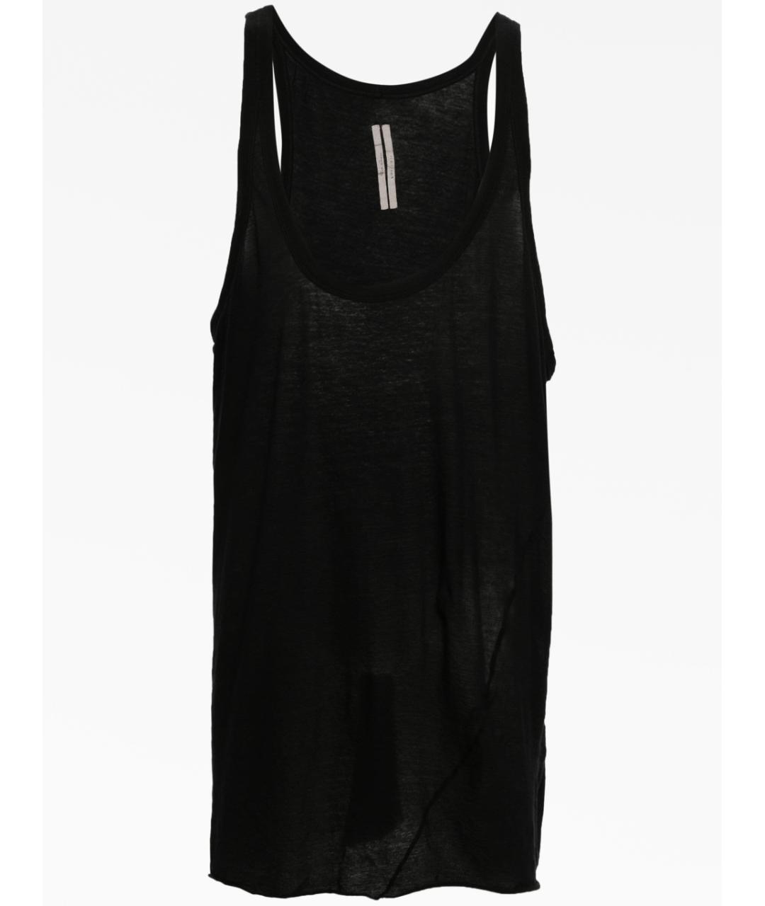 RICK OWENS Черная хлопковая майка, фото 1