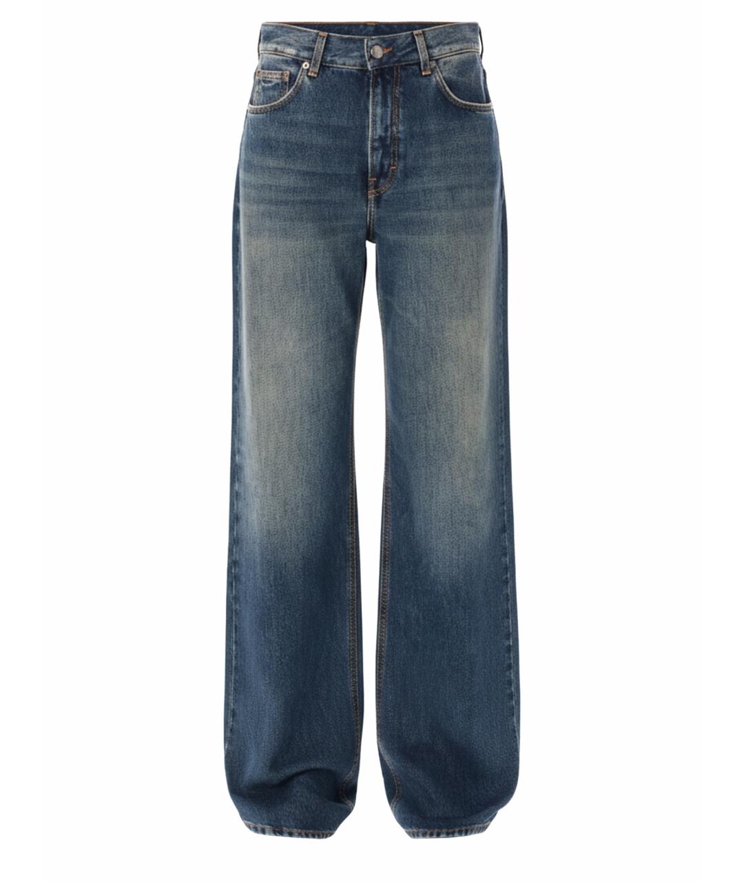 HAIKURE Синие хлопковые прямые джинсы, фото 1