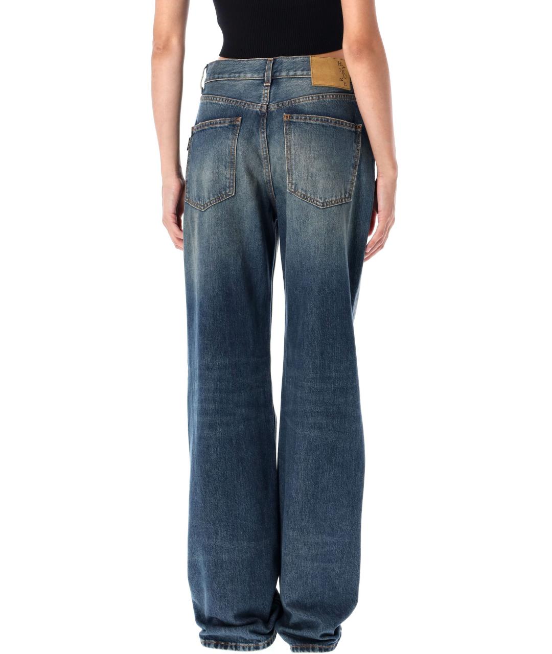 HAIKURE Синие хлопковые прямые джинсы, фото 2