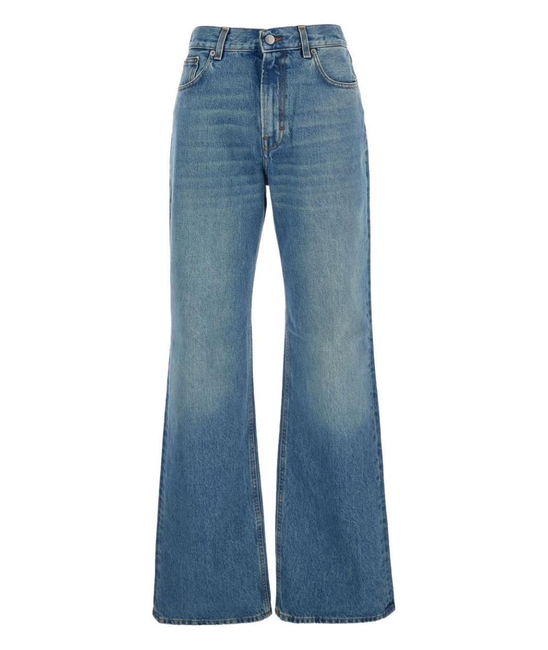 HAIKURE Синие хлопковые прямые джинсы, фото 1