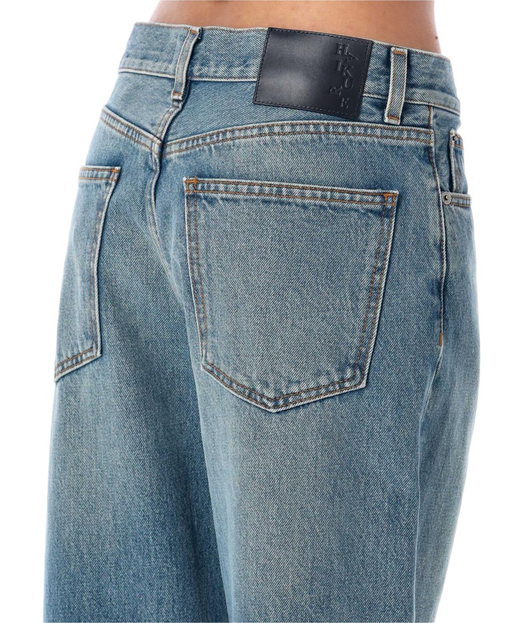 HAIKURE Синие хлопковые прямые джинсы, фото 4