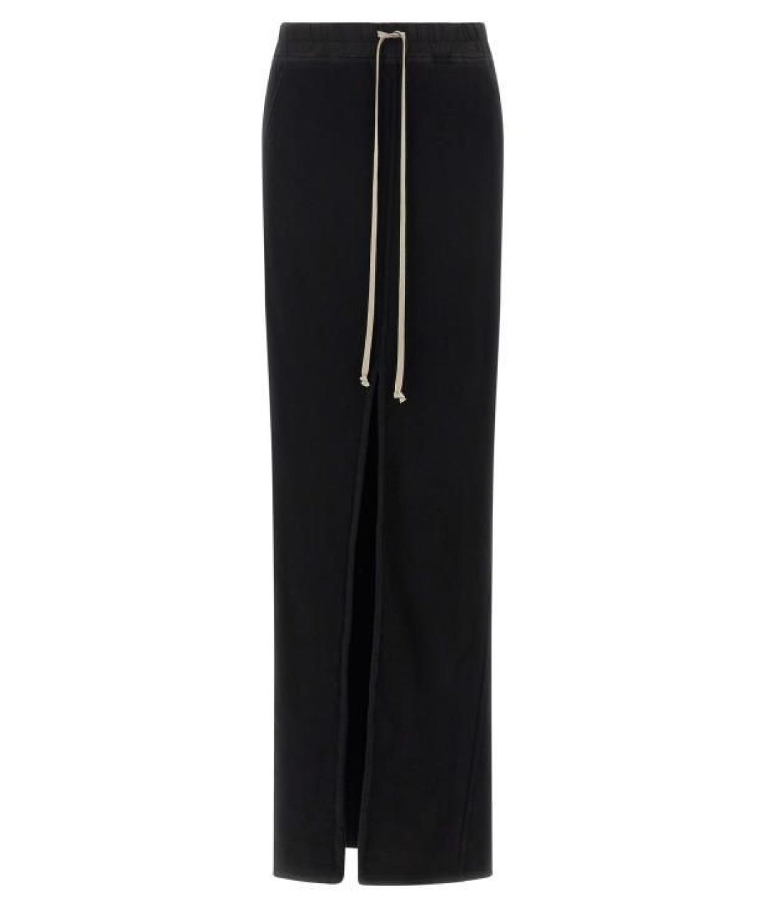 RICK OWENS DRKSHDW Черная хлопковая юбка миди, фото 1