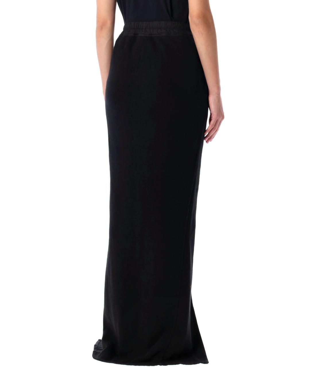 RICK OWENS DRKSHDW Черная хлопковая юбка миди, фото 2