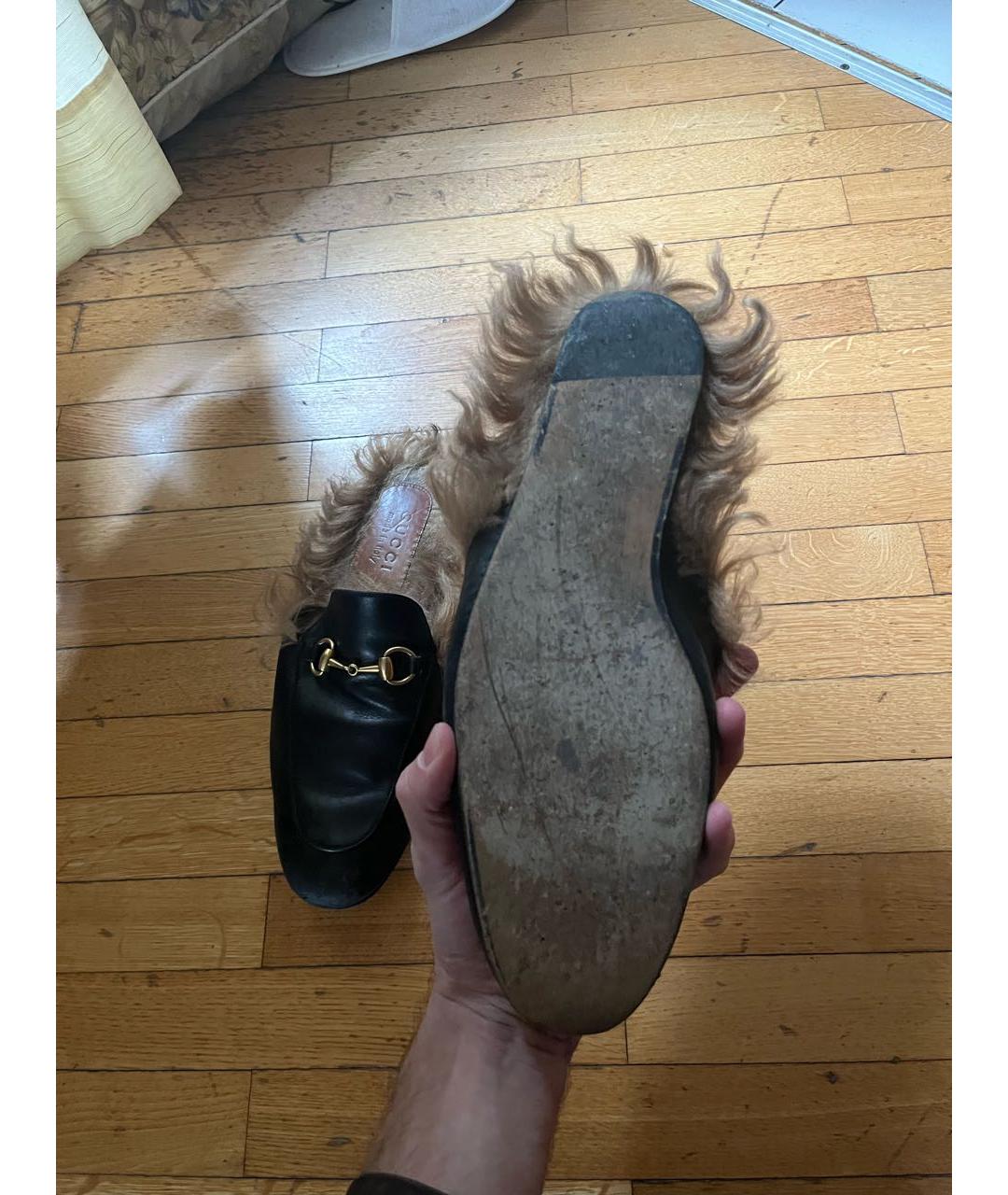 GUCCI Черные кожаные туфли, фото 4