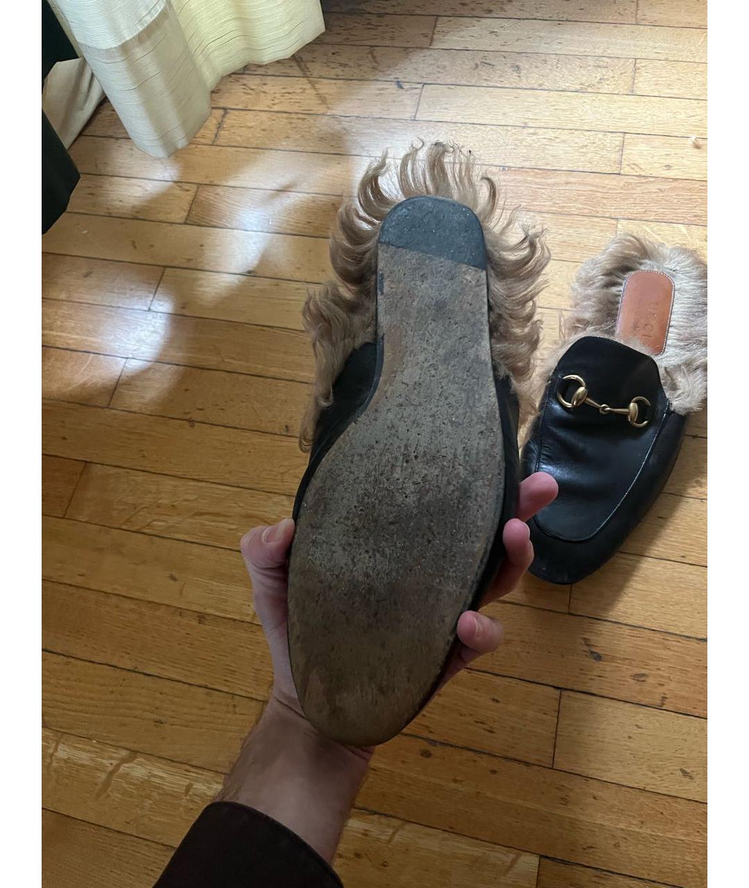 GUCCI Черные кожаные туфли, фото 3