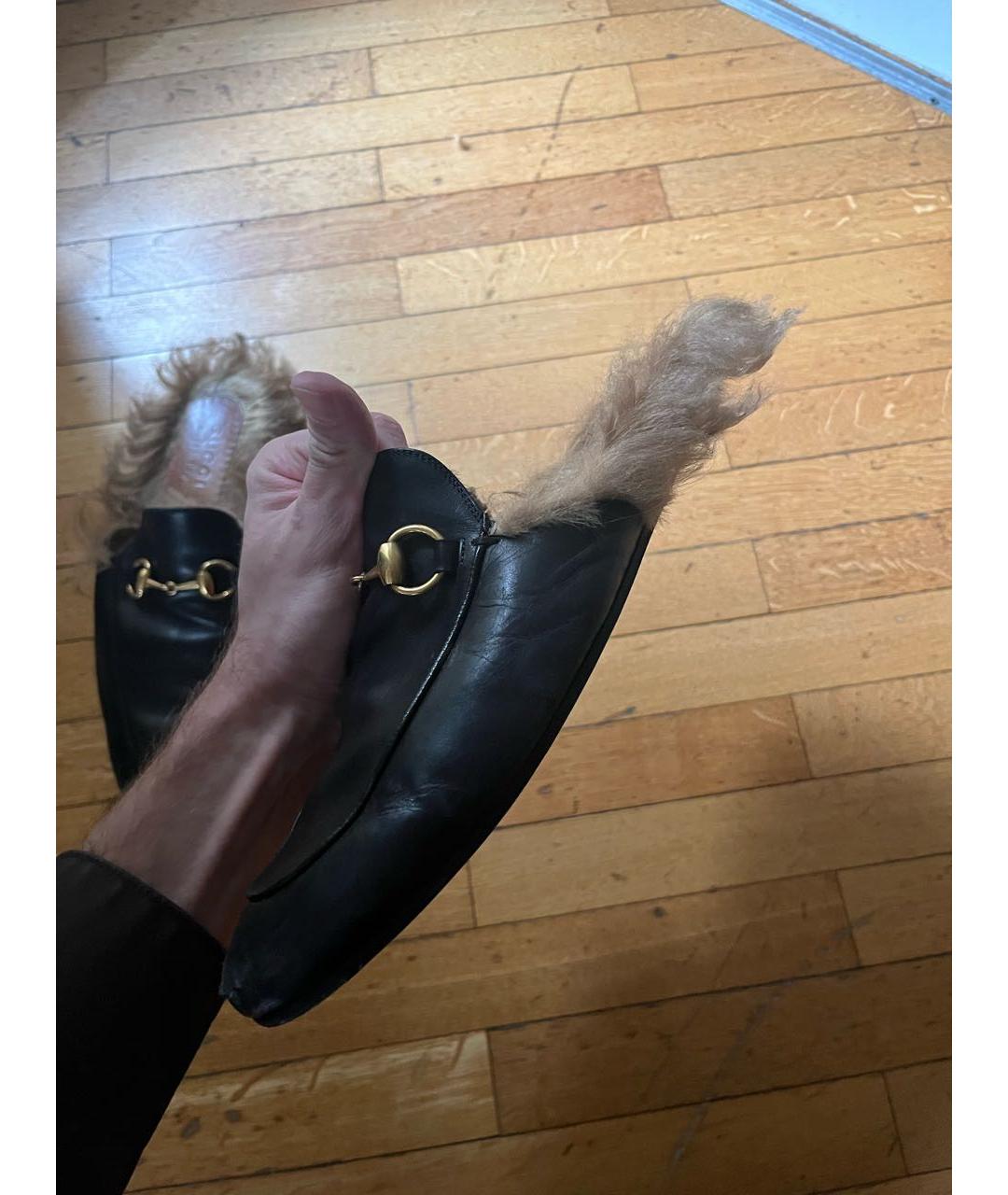 GUCCI Черные кожаные туфли, фото 6