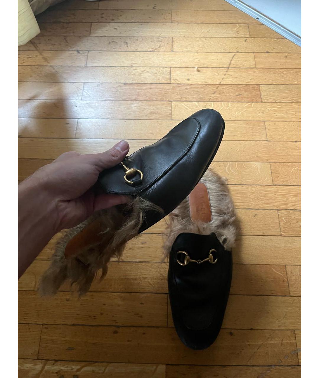 GUCCI Черные кожаные туфли, фото 7