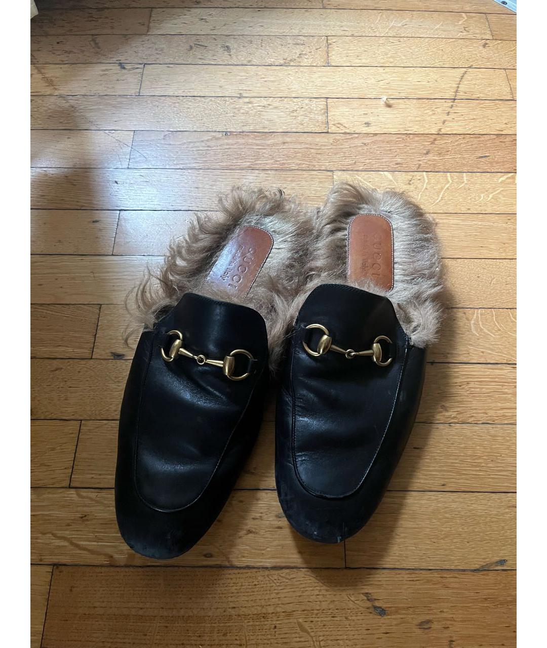 GUCCI Черные кожаные туфли, фото 2