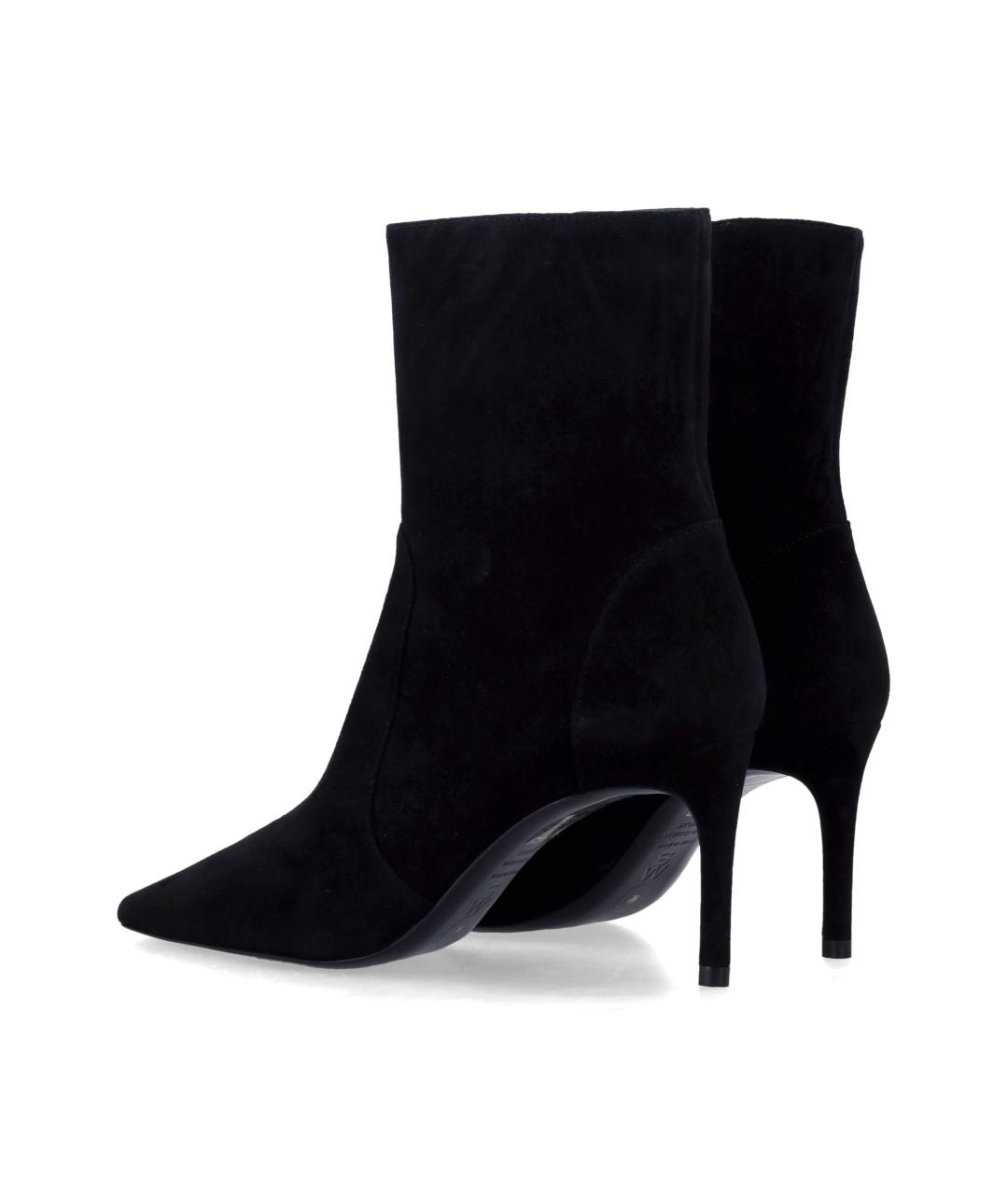 STUART WEITZMAN Черные кожаные ботильоны, фото 3