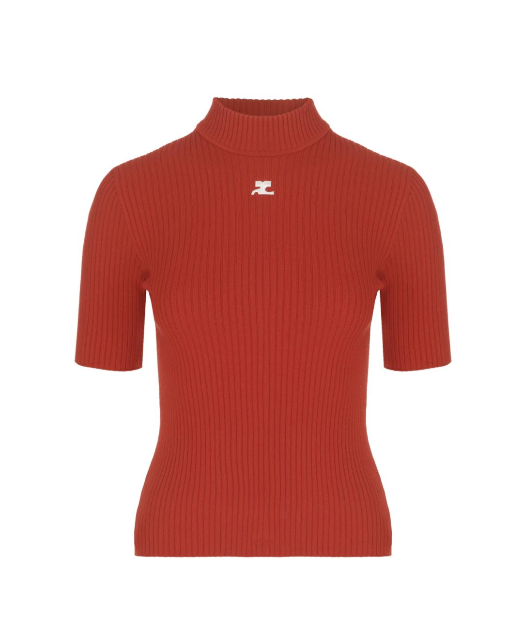 COURREGES Красный вискозный джемпер / свитер, фото 1