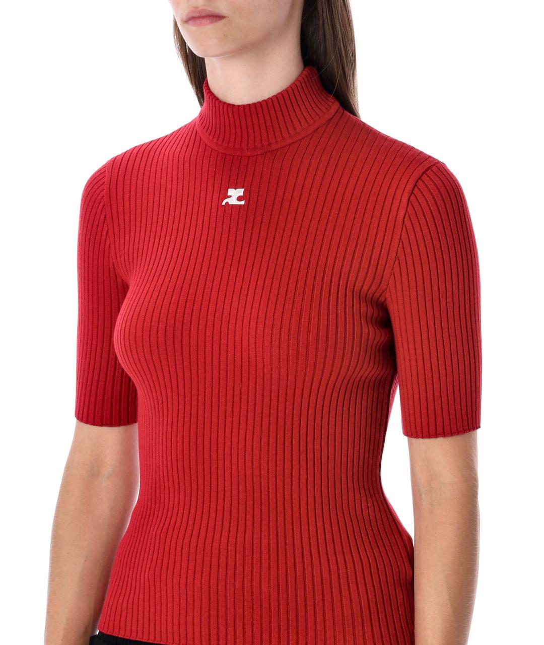 COURREGES Красный вискозный джемпер / свитер, фото 4