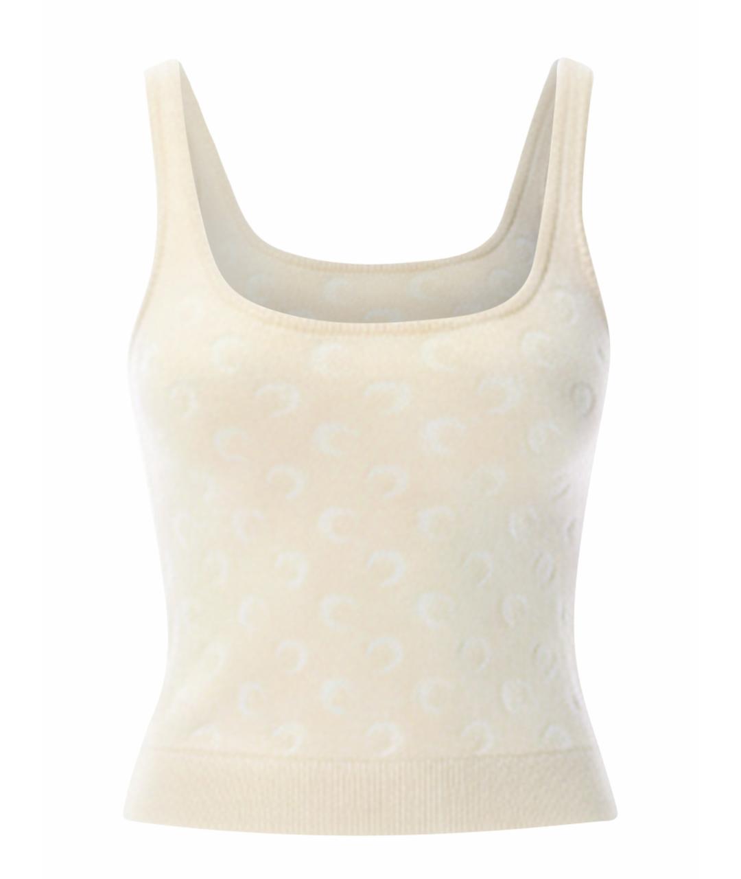 MARINE SERRE Бежевая шерстяная майка, фото 1