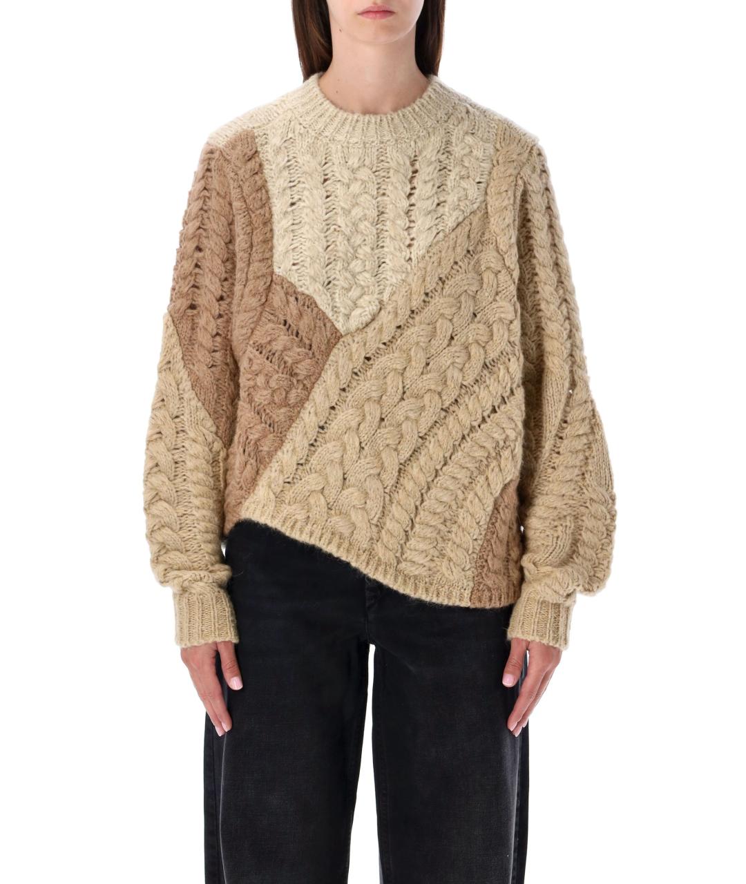 ISABEL MARANT ETOILE Бежевый шерстяной джемпер / свитер, фото 2