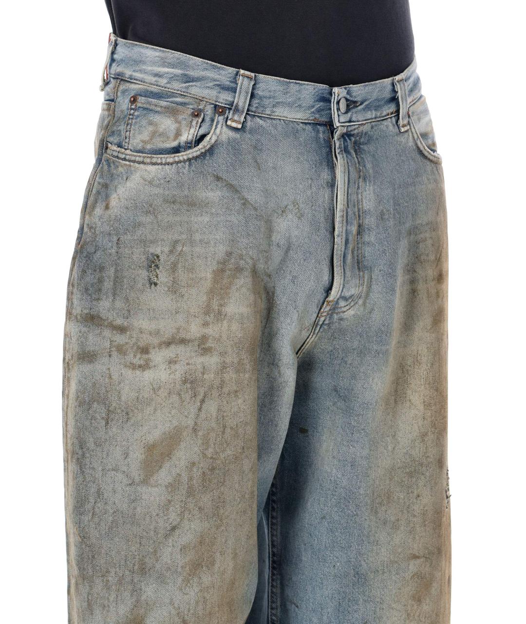 ACNE STUDIOS Синие хлопковые прямые джинсы, фото 4