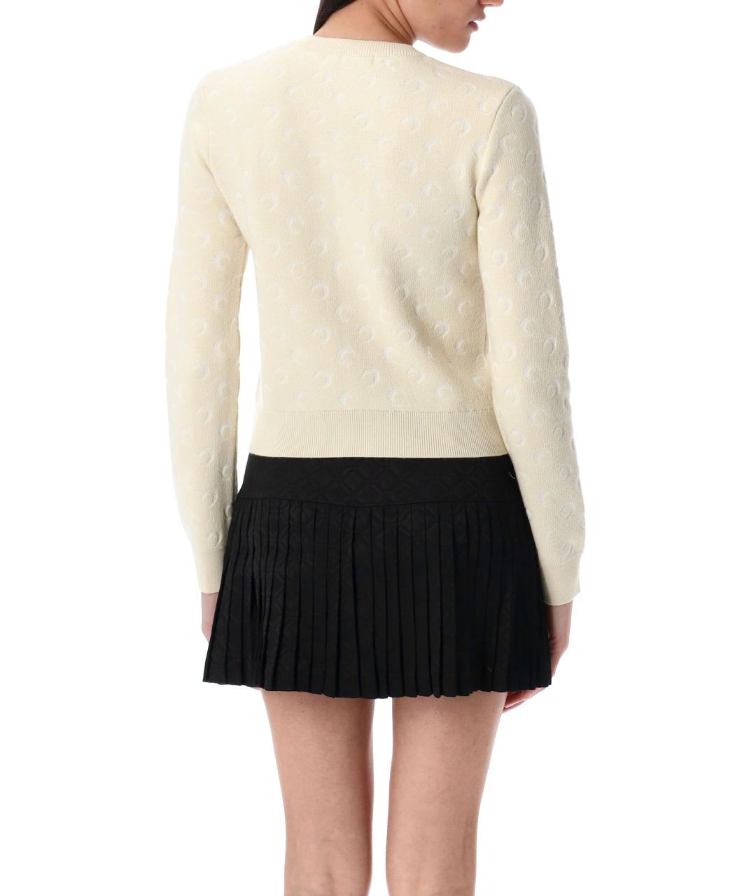 MARINE SERRE Бежевый шерстяной кардиган, фото 2