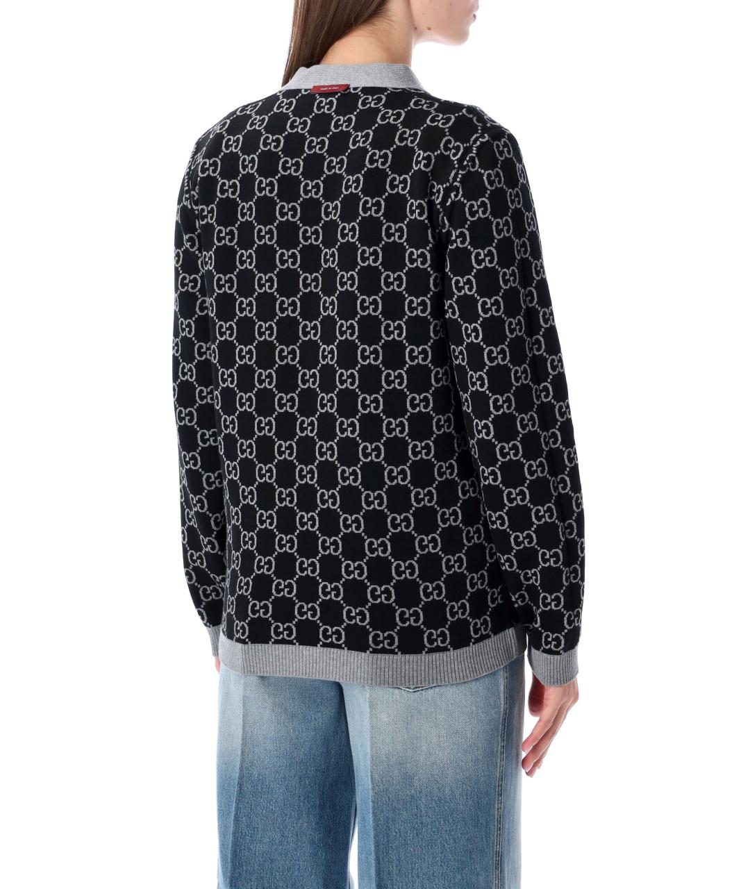 GUCCI Серый шерстяной кардиган, фото 6