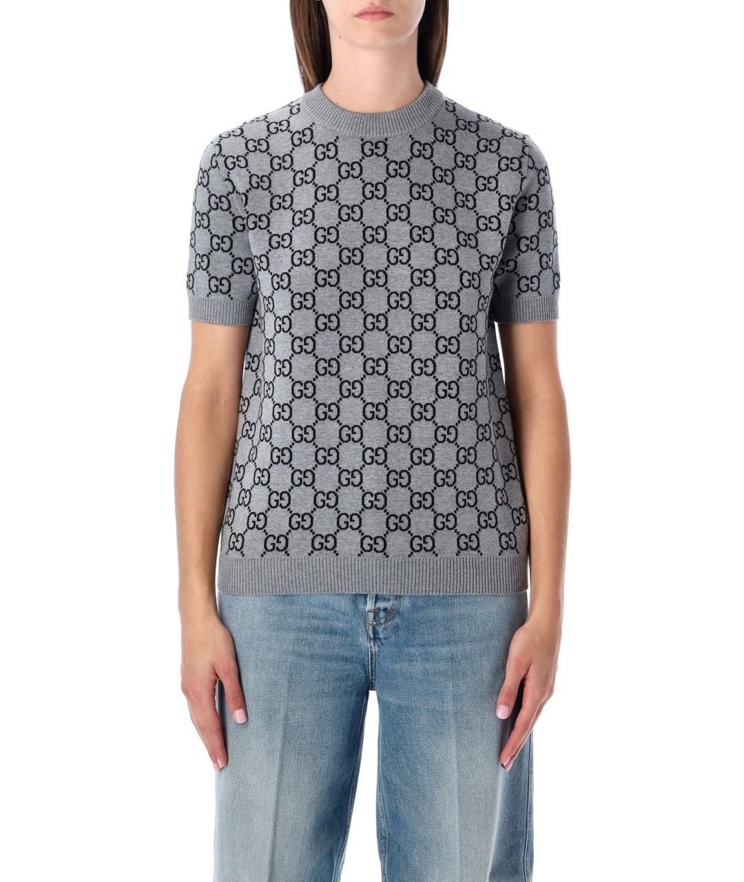 GUCCI Серый шерстяной джемпер / свитер, фото 2