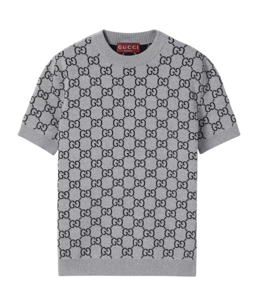 GUCCI Серый шерстяной джемпер / свитер, фото 1