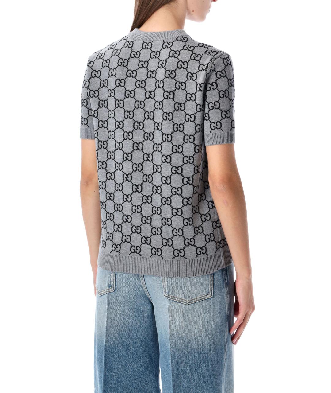 GUCCI Серый шерстяной джемпер / свитер, фото 3