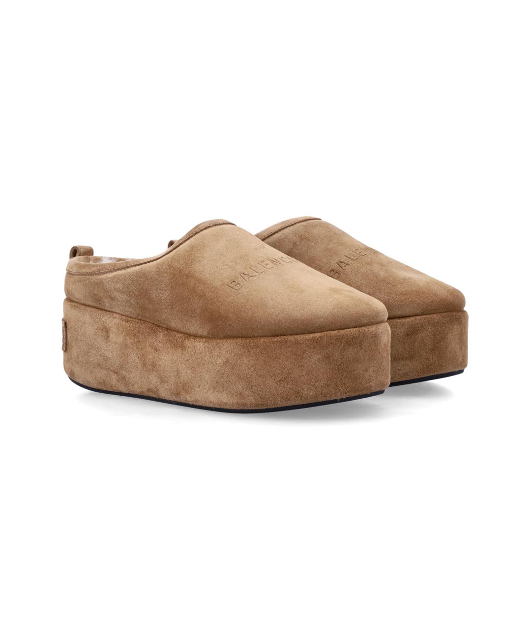 BALENCIAGA Коричневые кожаные ботинки, фото 2