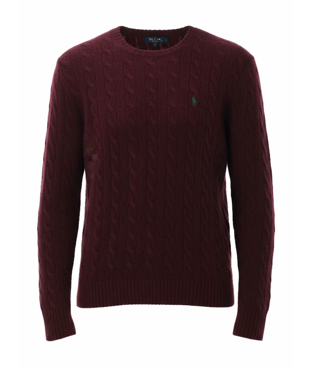 POLO RALPH LAUREN Бордовый шерстяной джемпер / свитер, фото 1