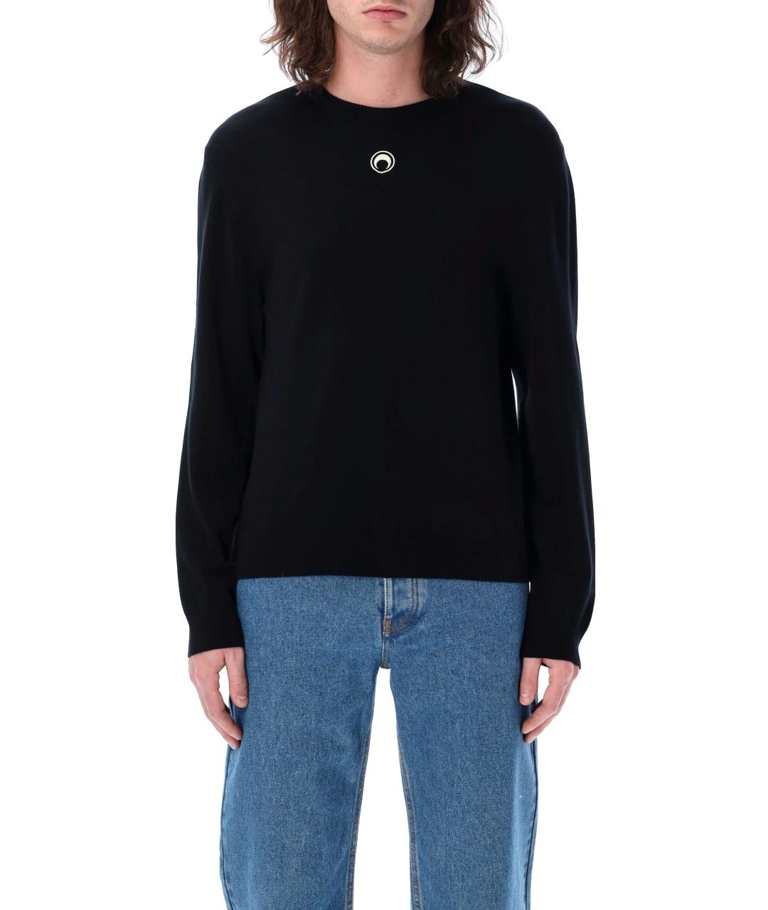 MARINE SERRE Черный вискозный джемпер / свитер, фото 4