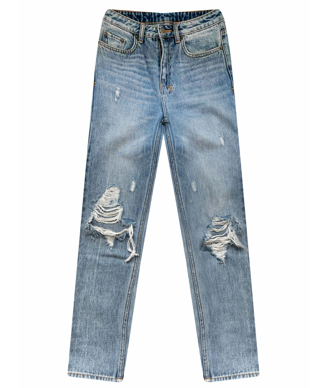 KSUBI Голубые хлопковые прямые джинсы, фото 1