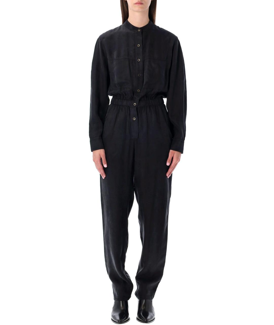 ISABEL MARANT ETOILE Черный вискозный комбинезон, фото 4