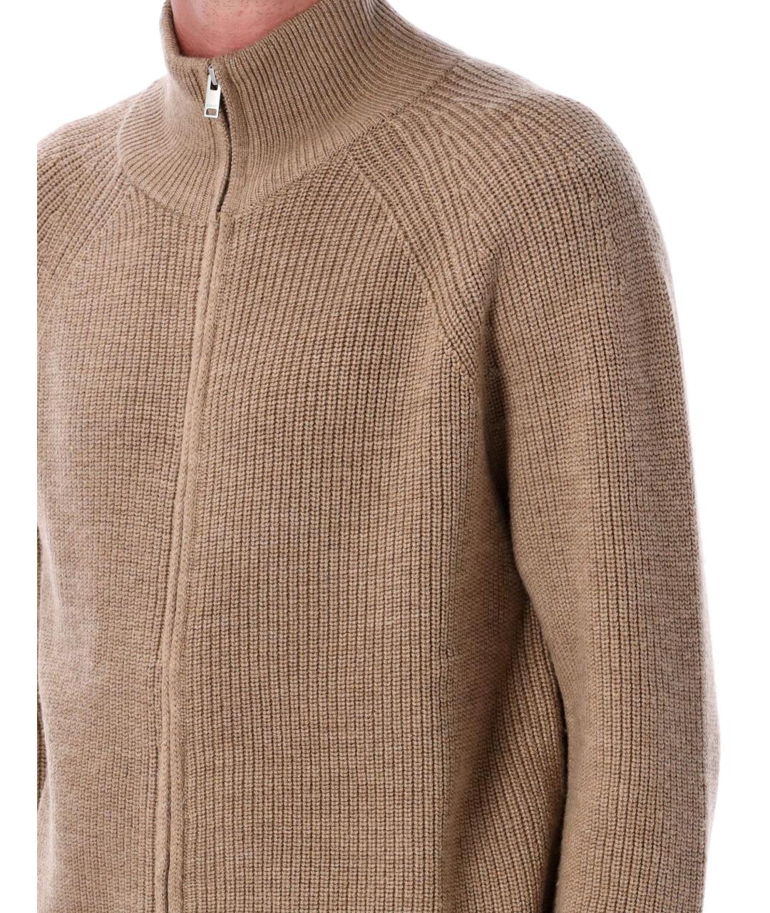 ISABEL MARANT Коричневый шерстяной джемпер / свитер, фото 3