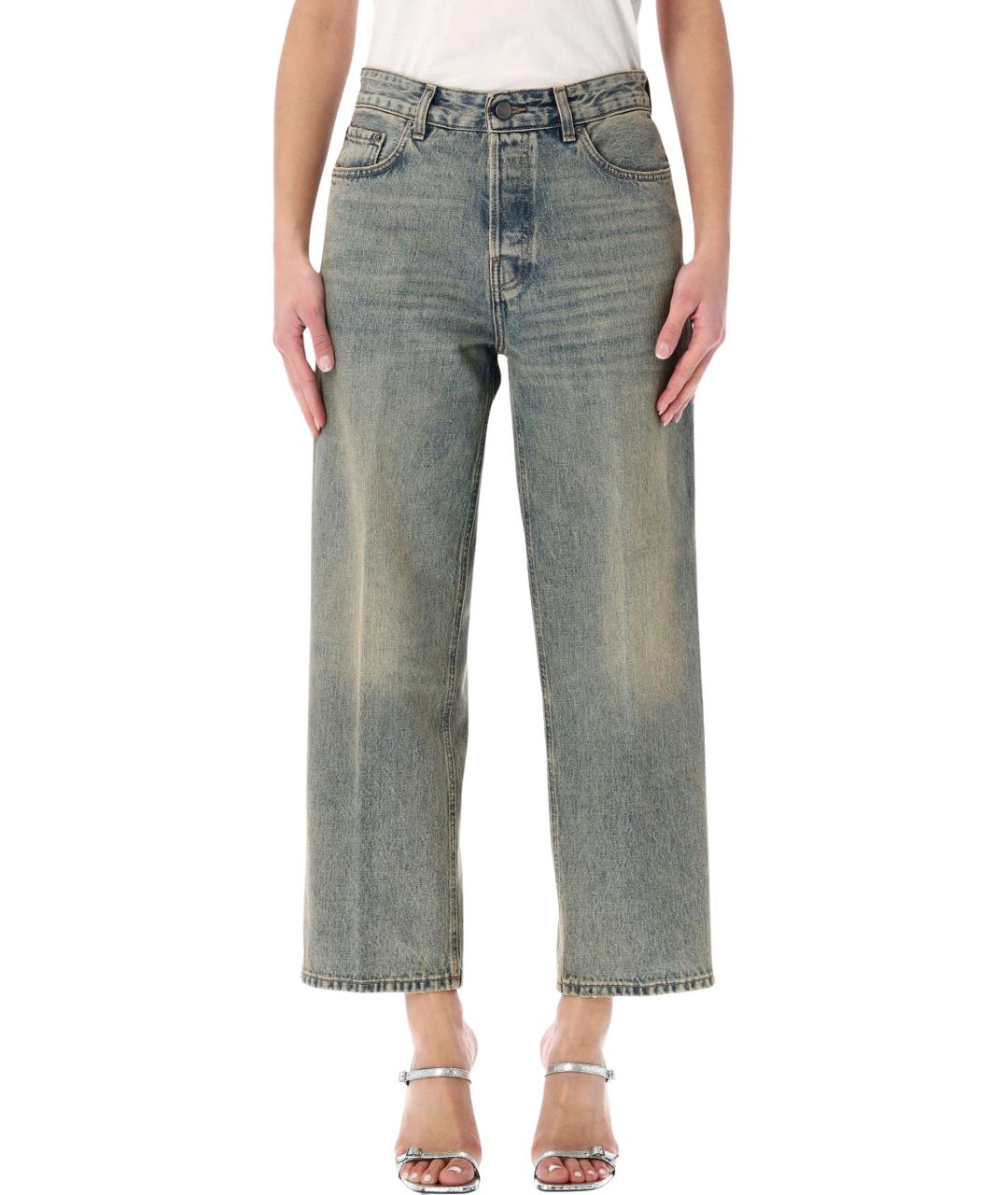 HAIKURE Серые хлопковые прямые джинсы, фото 4