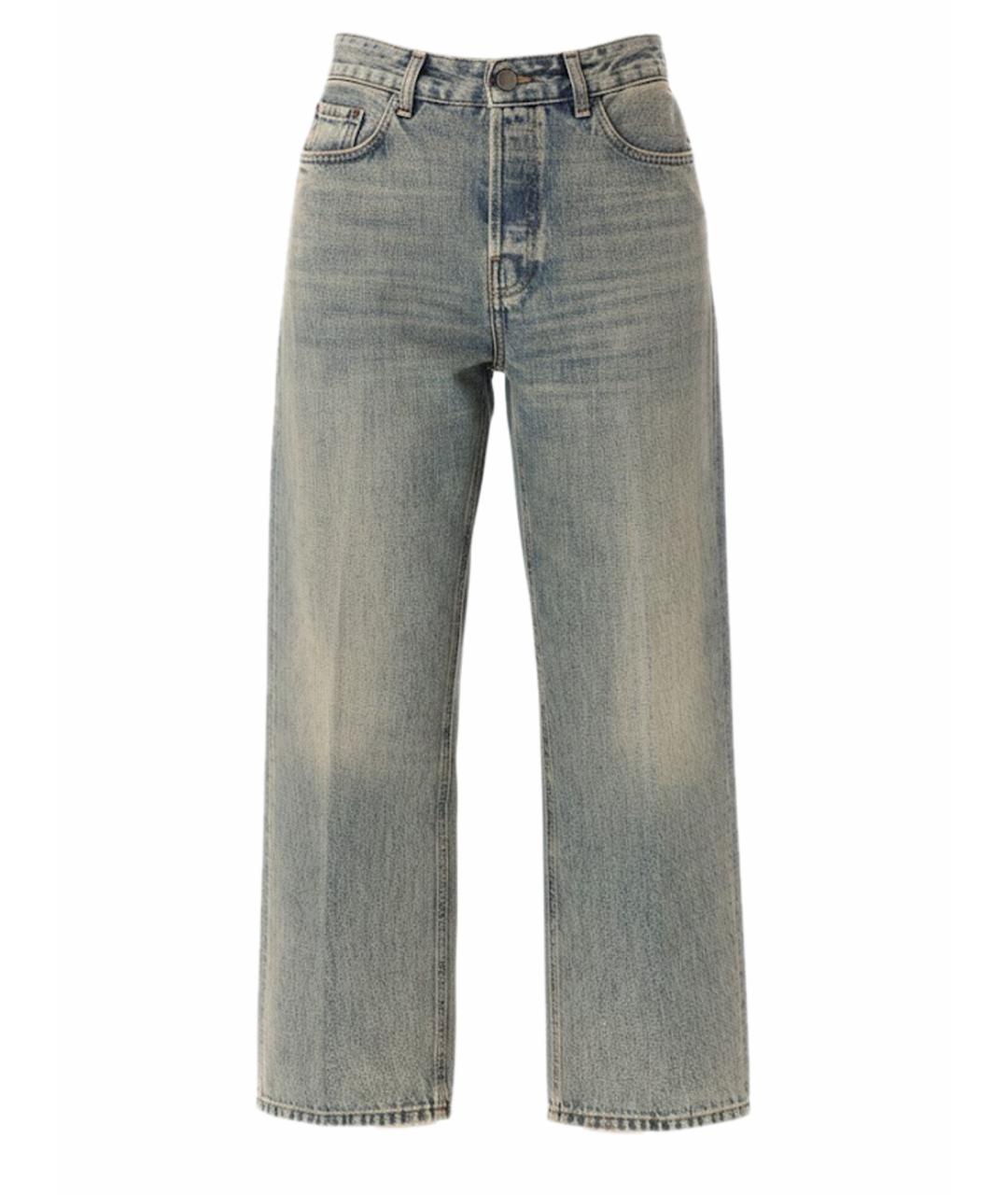 HAIKURE Серые хлопковые прямые джинсы, фото 1