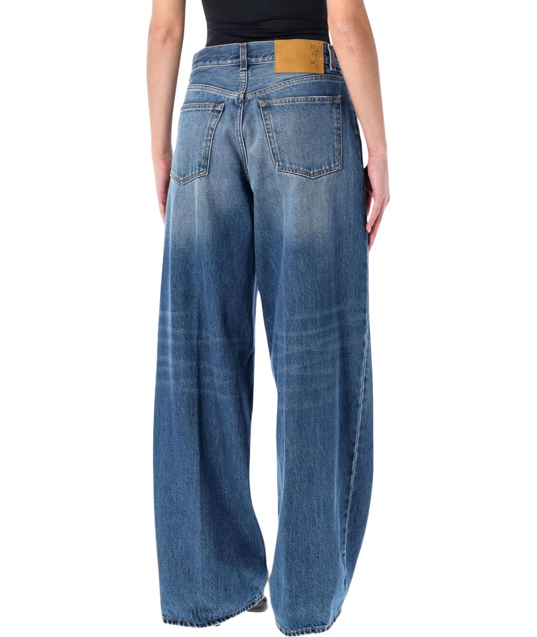 HAIKURE Синие хлопковые прямые джинсы, фото 2