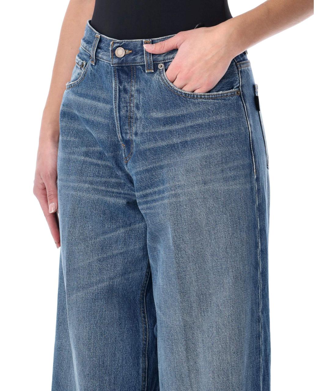 HAIKURE Синие хлопковые прямые джинсы, фото 3