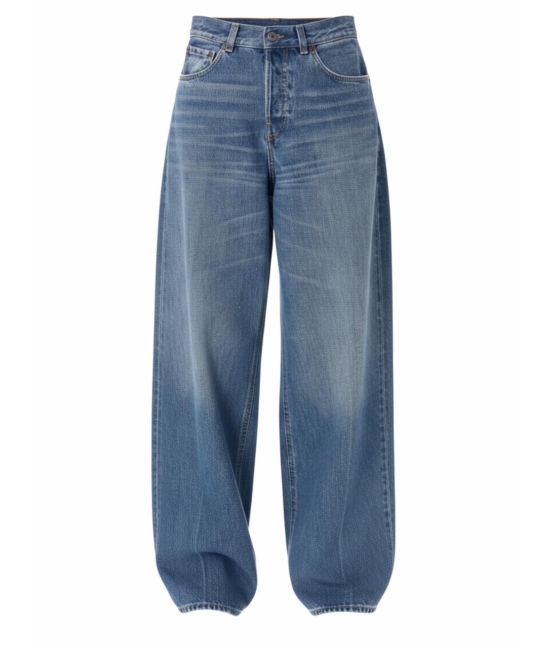 HAIKURE Синие хлопковые прямые джинсы, фото 1