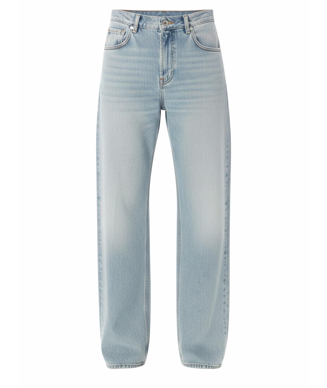 HAIKURE Голубые хлопковые прямые джинсы, фото 1