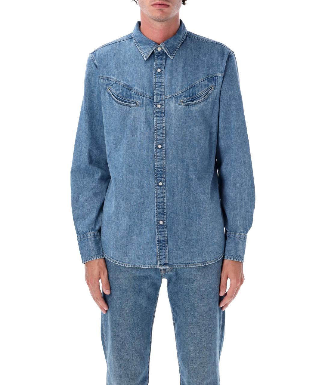 LEVI'S Синяя хлопковая кэжуал рубашка, фото 2