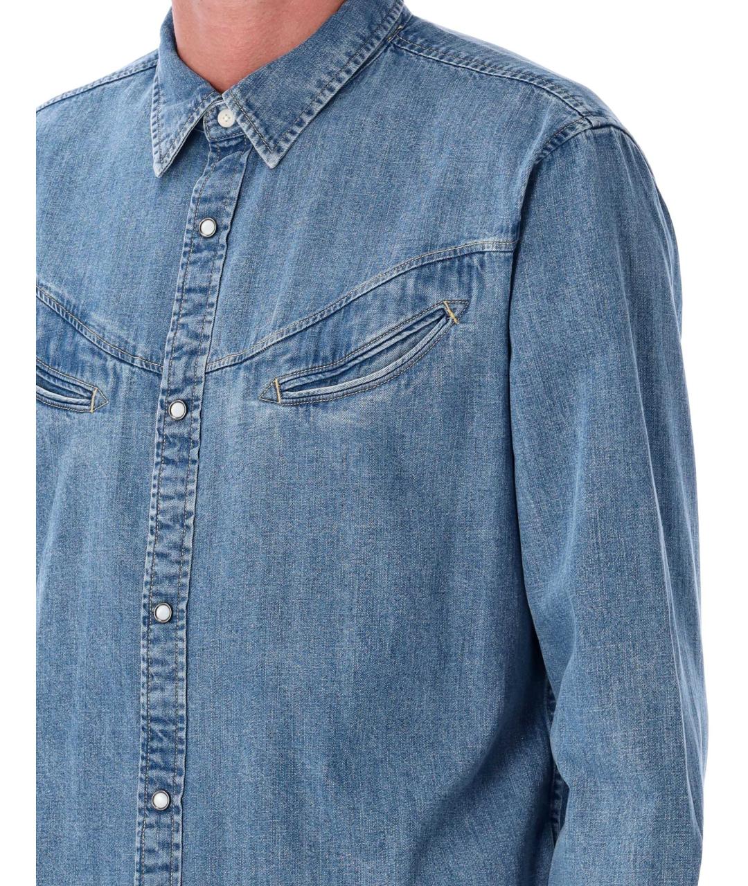 LEVI'S Синяя хлопковая кэжуал рубашка, фото 4