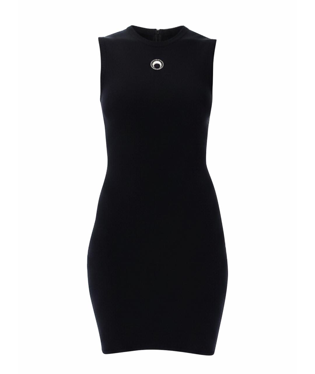 MARINE SERRE Черное вискозное повседневное платье, фото 1