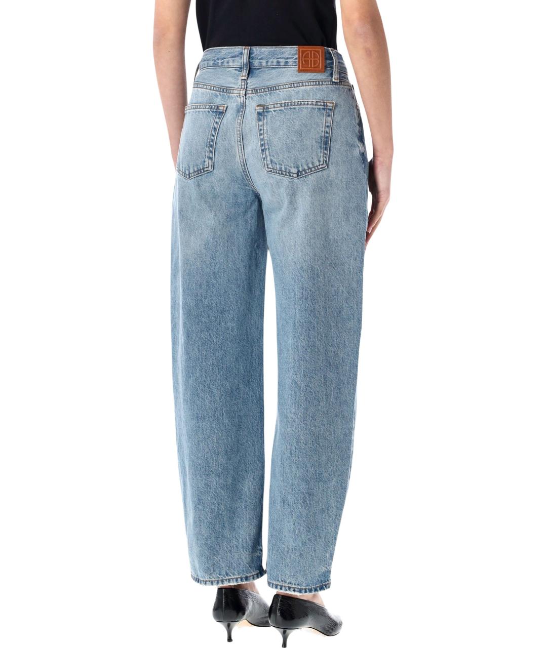 ANINE BING Синие хлопковые прямые джинсы, фото 2