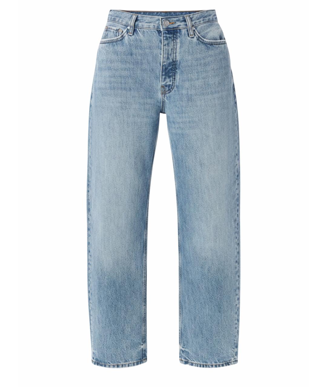 ANINE BING Синие хлопковые прямые джинсы, фото 1