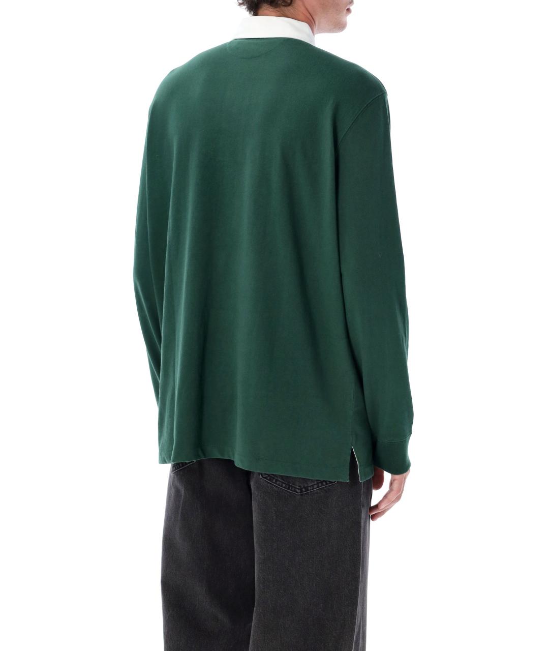 POLO RALPH LAUREN Зеленый хлопковый джемпер / свитер, фото 3