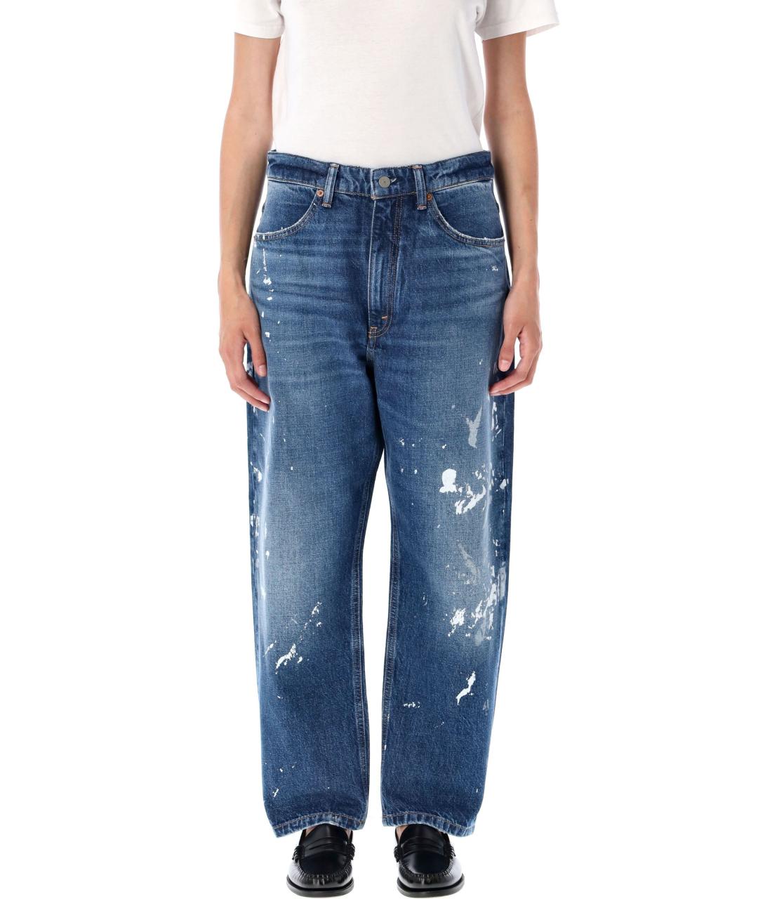 POLO RALPH LAUREN Синие хлопковые прямые джинсы, фото 4